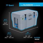High Performance Cooler  77 Qt  Polyethylene  Light Gray