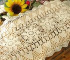Cotton Handmade Crochet Lace Table Runners Rectangular Tablecloth Doilies Doily
