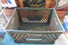 Dark Green Queensboro Farms Rectangular Milk Crate Container Case New York City