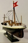 Titanic Wooden Model Cruise Ship 7    X 13    Four Funnel Stacks Need Re-gluing