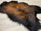 Real Icelandic Sheepskin Rug Pelt Black Brown Pet Dog Bed Throw Seat Cover