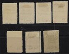 Saudi Arabia 1925 Four Line Ovpt In Blue Complete Set With 3 Piaster Variety Dou