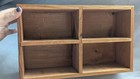 Wooden Cabinet W 4 Wicker Baskets Storage Sewing Tea Box Drawers 8x13x4  Euc 