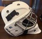 New Bauer White Full Face Cat Eye Goalie Hockey Mask Helmet W  Cage Hecc Csa