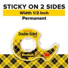 Scotch Double Sided Tape With Dispensers  0 5in X 400in  2 Rolls Clear