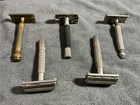 Vintage Lot Of 5 Mixed Shaving Gillette Safety Razors