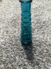 Vintage Mid-century Beehive Stacking Bubble Glass Blue Vase Beautiful 