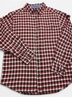 Vintage Men s Woolrich Flannel Red Black White Plaid Button-down Shirt W pocket