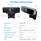 1pc Fhd 1080p Webcam Usb Pc Computer Webcam Auto Focus With Microphone 60-degree