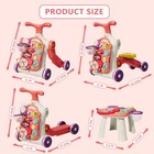 Hyes 5 In 1 Baby Walker Activity Center Sit To Stand Push Toy For 12 Months Red