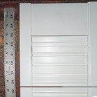 White Louvered Wood Bi Fold Window Shutters   2 Panels  Visible Tilt Rod 36    X8   