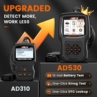 Ancel Ad530 Universal Obd2 Scanner Check Car Battery Health Diagnostic Tool 2025