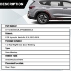 Door Trim Molding Rear Right Passenger For 13-19 Hyundai Sante Fe 3 3l Black