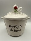Nwt Rae Dunn Disney Princess Belle Beauty And The Beast Mini Pot W  Rose Lid