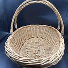 Vintage Large Willow Wicker Market picnic Basket 