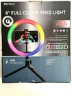 Vivitar 8 In Full Color Ring Light Usb Powered W Phone Cradle   Tripod Open Box