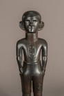 Good Old East African Tribal Art Makonde Tanzania Colonial Male Figure Metal Eye