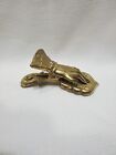 Vintage Antique Brass Victorian Ladies Hand Mail Letter Clip Holder