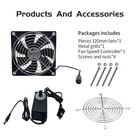 120mm Computer Fan With Ac Plug Fan 120v 110v 220v Variable Speed For Pc Cabinet
