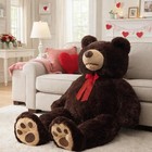 Hollyhome 5 Ft Giant Teddy Bear Huge Teddy Bear Embroidered Paw Big Plush Toy