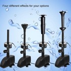 660gph Submersible Pump Pond Fountain With Inside Fountain light  Black 
