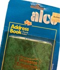 Vintage 1980 s Alco Hardcover Address Book Pocket Size Green Thumb Index Sealed 