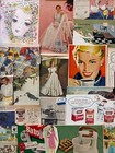 Lot 100 1940s-1950s Small Ads   Cutouts ephemera collage junk Journals scrapbook