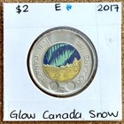 2017 Canada Toonie 2 Dollar Coin Glow In The Dark Dance Of Spirits Colour Snow E