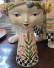 Mackenzie Childs Rosy Meadow Vase New 8    Tall Retired