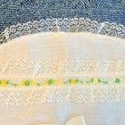Vintage White Lace Diaper Stacker Hanging Nursery Organizer Baby Storage Bag