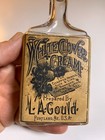 Antique Embossed Bottle W Label White Clover Cream L  A  Gould Portland Maine  