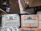 6 Vintage Railroad Stock Certificates Nyc Erie Lackawanna Reading West Shore