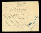 British India Used In Nepal 1940 sep 23  Kgvi 4a Brown Sc 158 On Native Reg Cvr