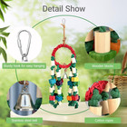 18in Natural Parrot Toys For Small   Medium Birds- Chew Toys With Rattan Ring  C