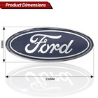 Fit Ford 2005-2014 F150 Blue   Chrome Front Grille  tailgate 9  Wide Oval Emblem