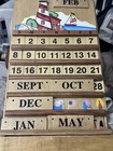 Wooden Perpetual Wall Calendar 8 7 8    W X 17 3 4    H