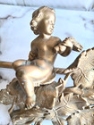 Antique Victorian French Grape Cherub Cast Curtain Drapery Tie Back Pull Back