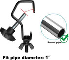 6 Pack Black Truss Clamps Stage Light Hook  Heavy Duty Iron C Clamp Fits Pipe O