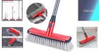 Ergonomic Floor Scrubber With Stainless Steel Handle - Multi-surface Cleaning