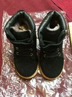 Black Toddler Boots Child Suede Leather 6 Inch Unisex Fur Faux Lined Insulated