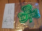 Kiss Me I m Irish Boutonnieres 3  St Patrick s Day Vintage 2 Pk Beistle 1979 Nos