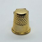 Florida Souvenir State Gold Tone Metal Thimble W  Palm Tree   Sailboat
