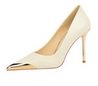 Women s Pointed Toe High Heels Faux Leather Pumps Office Party Dress Court Shoes
