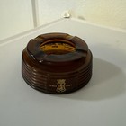Vintage San Miguel Beer Ashtray Amber Glass Beer Promotional Item