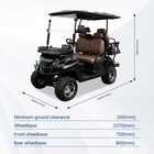 4000w 4-seater Golf Cart  100ah Battery   12  Off-road Tires  Luxury Headrests