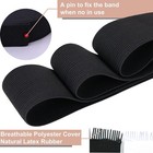 2-inch Black Knit Elastic Spool Wide Heavy Stretch Elastic Band 7 Yards