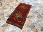 Handmade Geometric Tribal Small Kurdish Vintage Rug     Turkish Carpet 1 5x2 8 Ft