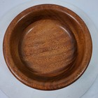 Wood Hand Turned Round Bowl 9x3 Inch