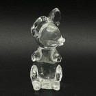 Vintage Clear Blown Glass Mouse Figurine Paperweight Made In Taiwan