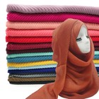 Women s Scarf Pleated Scarves Wrinkle Muslim Hijab Shawls Turban Hijab 26 Colors